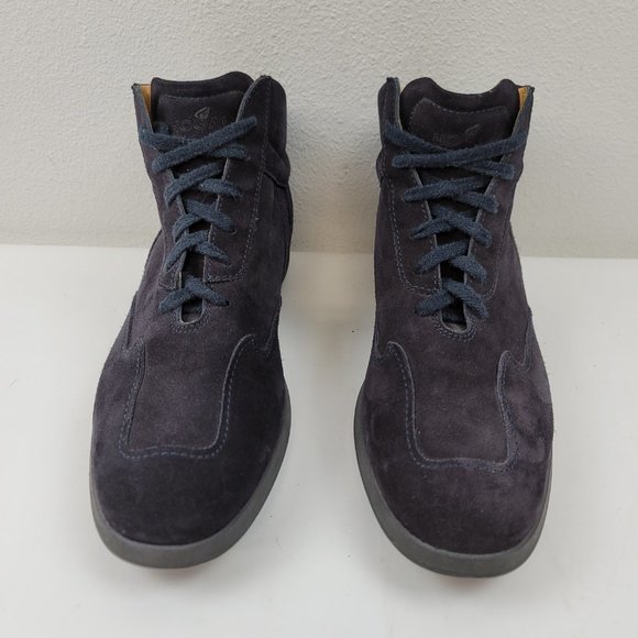 HOGAN INTERACTIVE Mens Blue  suede Shoes Sneakers driving high top Size 10 - Picture 9 of 10